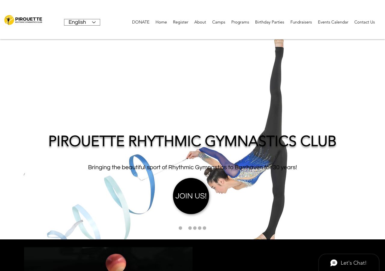 Homepage of Pirouette Rhythmic Gymnastics Club