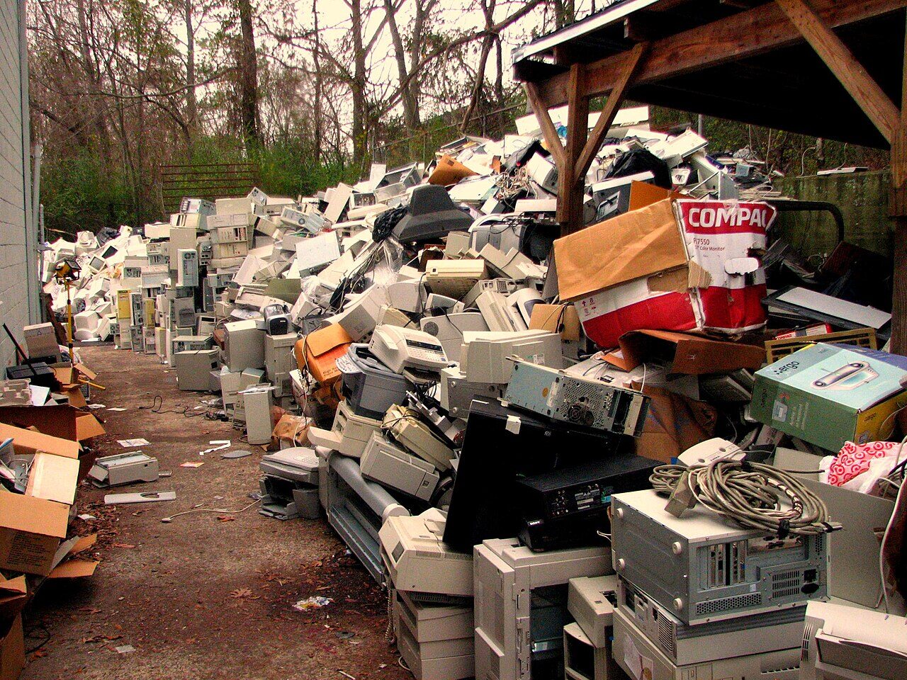 A pile of discarded electronic equipment, used as a representative image for electronic-waste collection.
