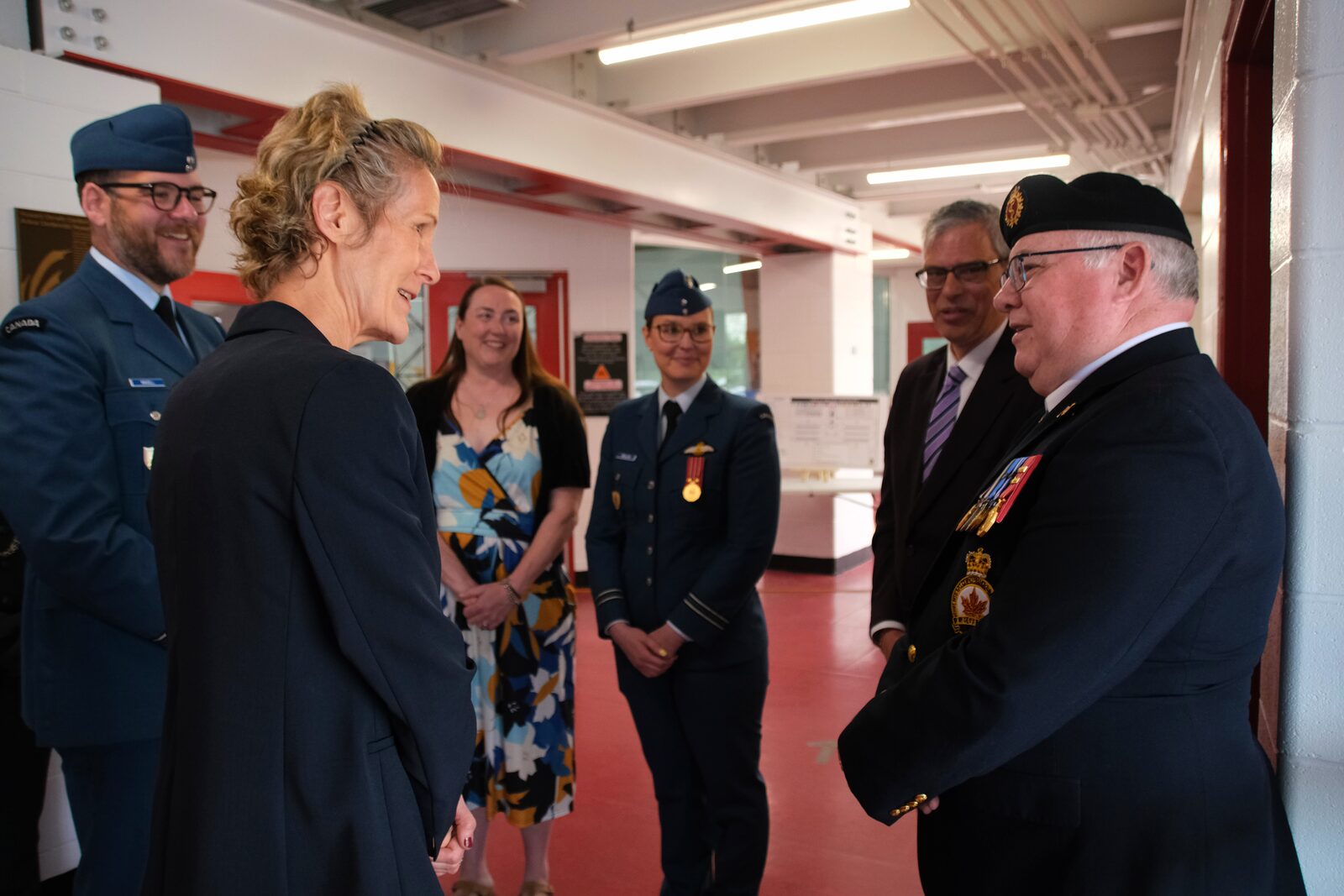 Air cadets and officials at the 75 Barrhaven Royal Canadian Air Cadets Squadron annual ceremonial review.